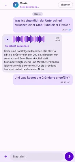 Voxie denkt nach